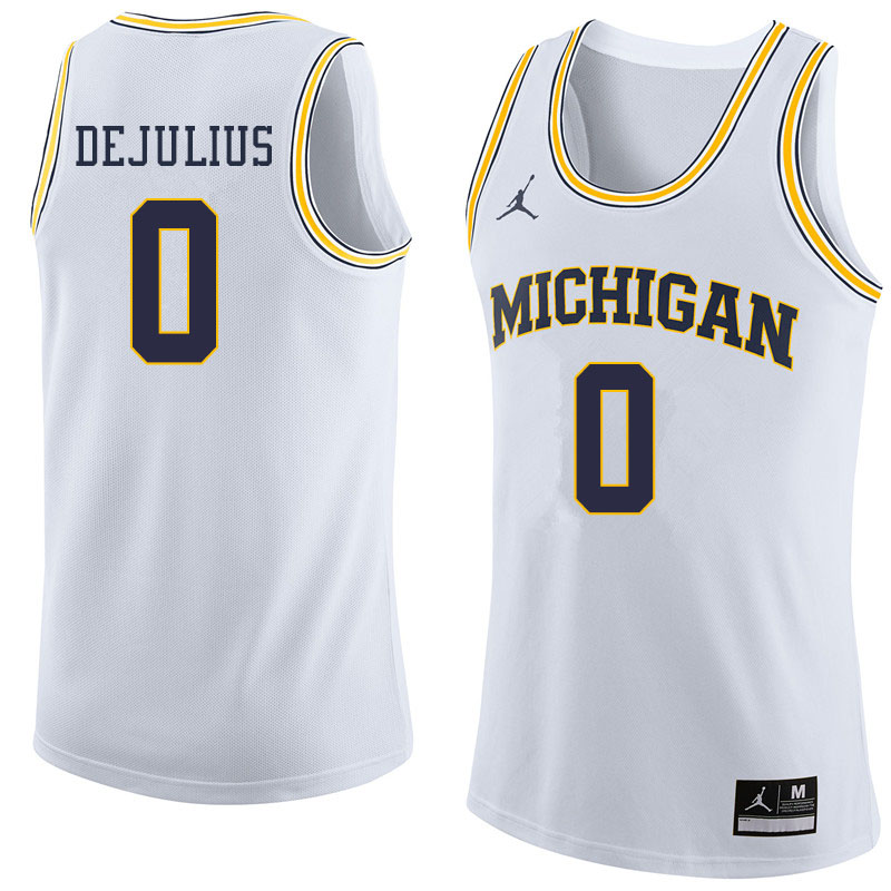 Jordan Brand Men #0 David DeJulius Michigan Wolverines College Basketball Jerseys Sale-White